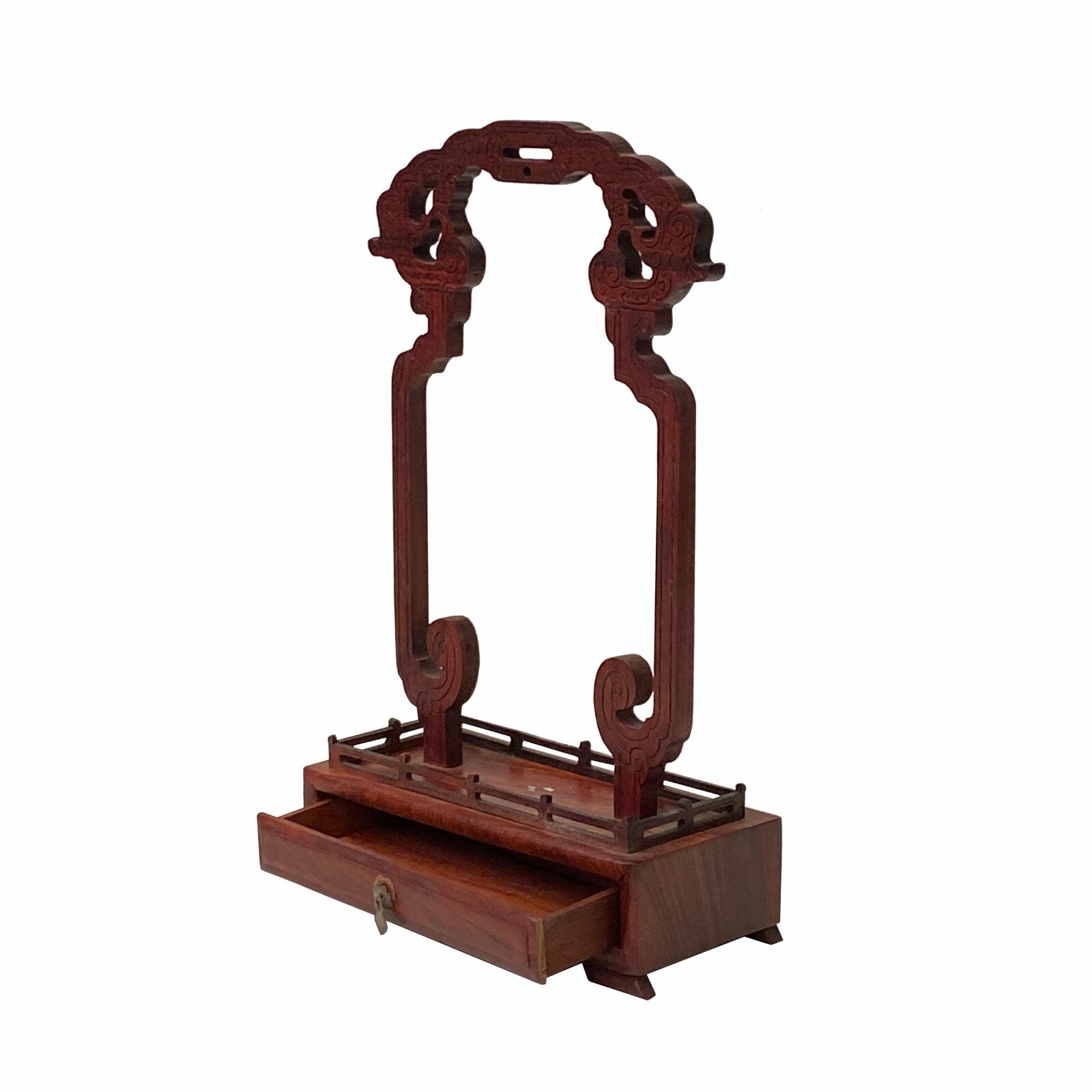Chinese Rosewood RuYi Hanging Ring Display Stand – Miniature Easel ws1571