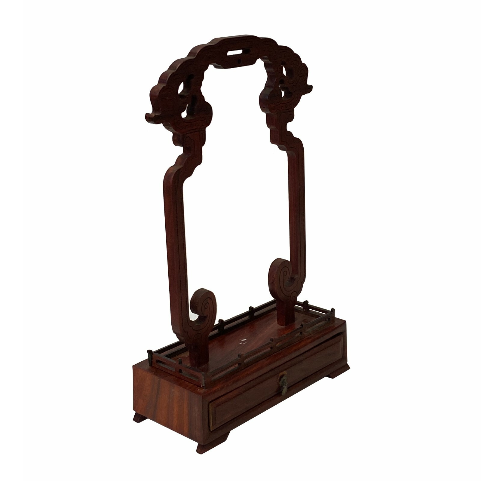 Chinese Rosewood RuYi Hanging Ring Display Stand – Miniature Easel ws1571