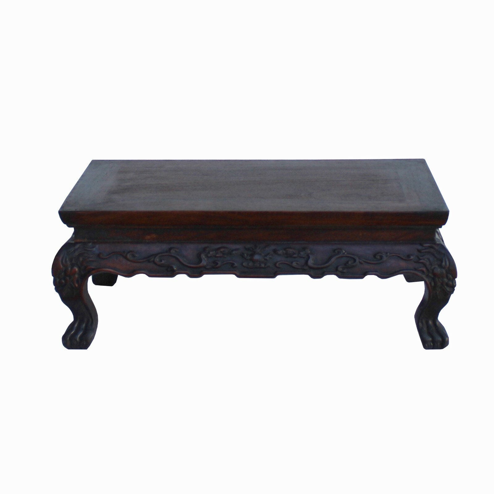 Chinese Brown Wood Rectangular Table Top Stand Display Easel ws1052