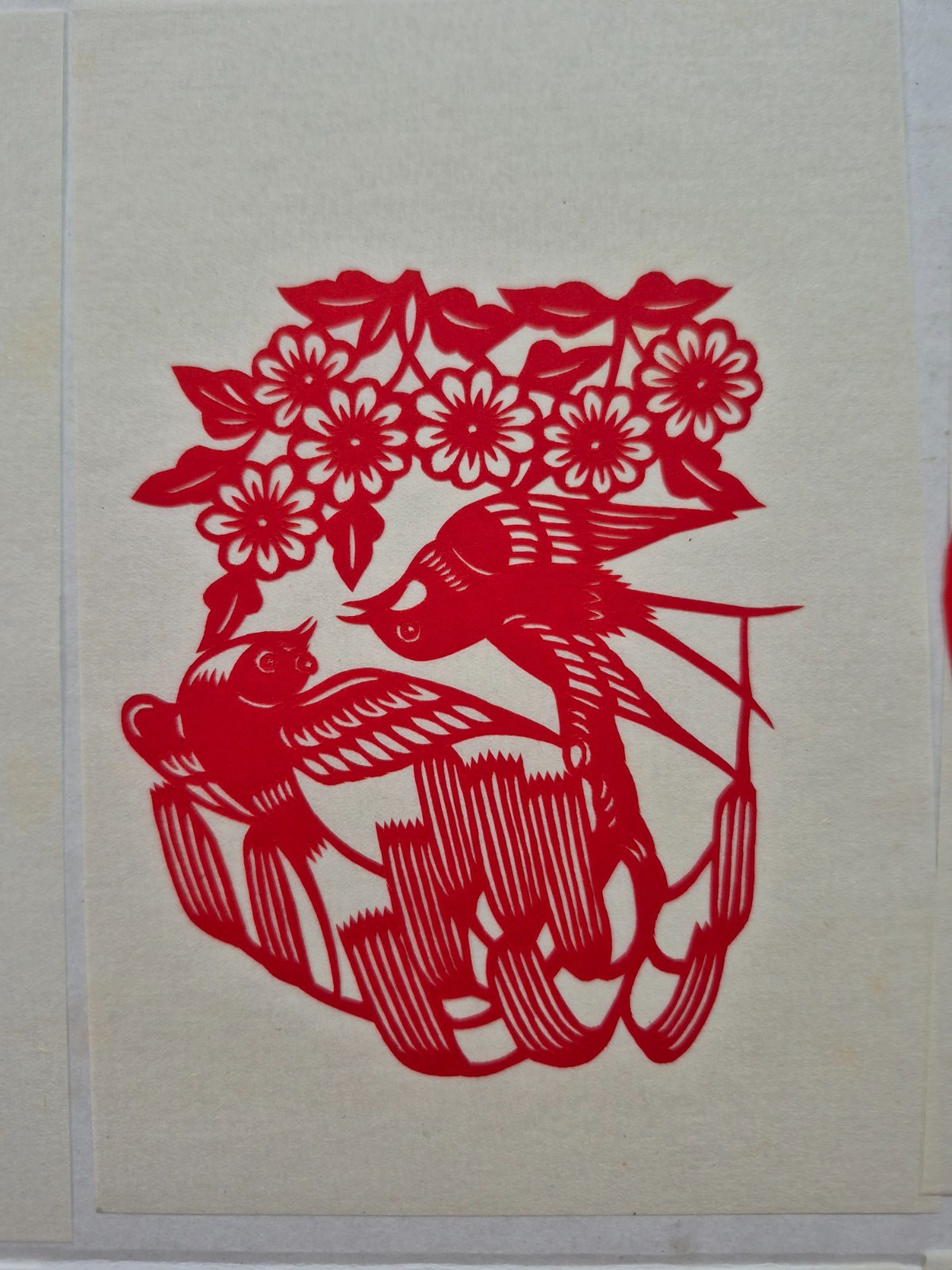 Unused Set of 10 Chinese Folk Art Paper cuts Peacock & various birds Designed