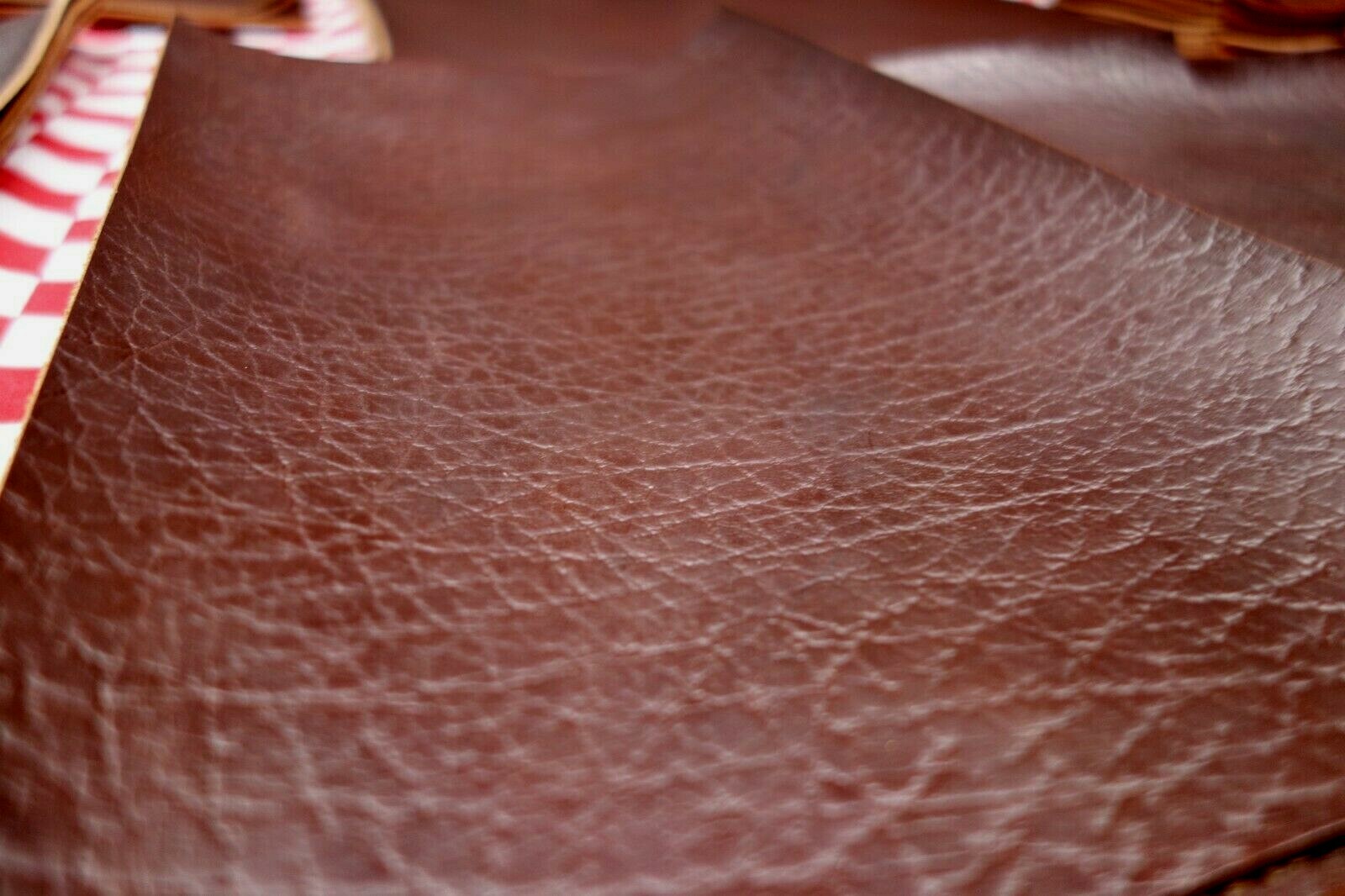 HORWEEN BROWN CHROMEXCEL ROUGHNECK PRINT LEATHER CUTS, 5 OZ, SELECT YOUR SIZE.