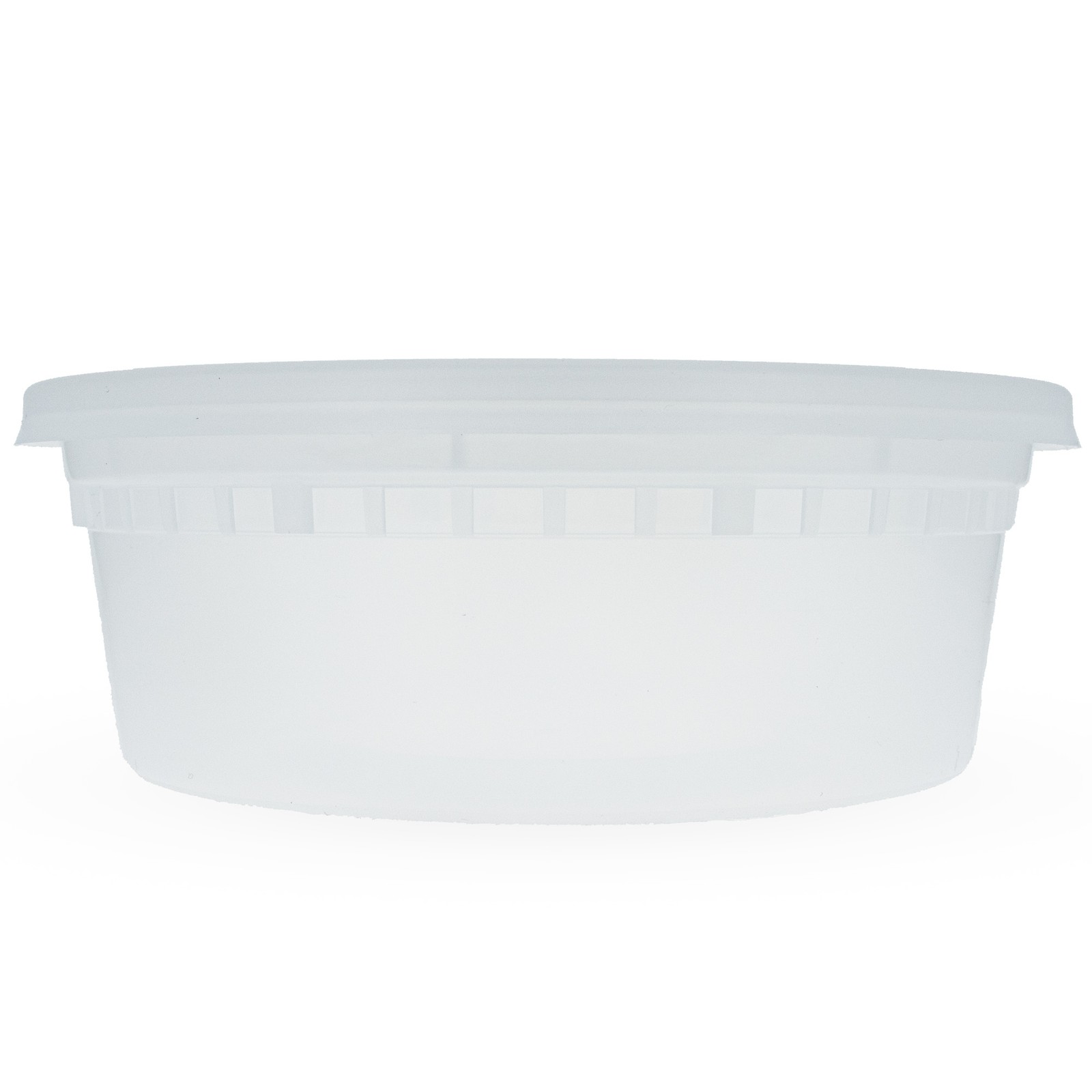 Set of 6 Lock It Tight Clear Plastic Stackable Containers 8 Oz