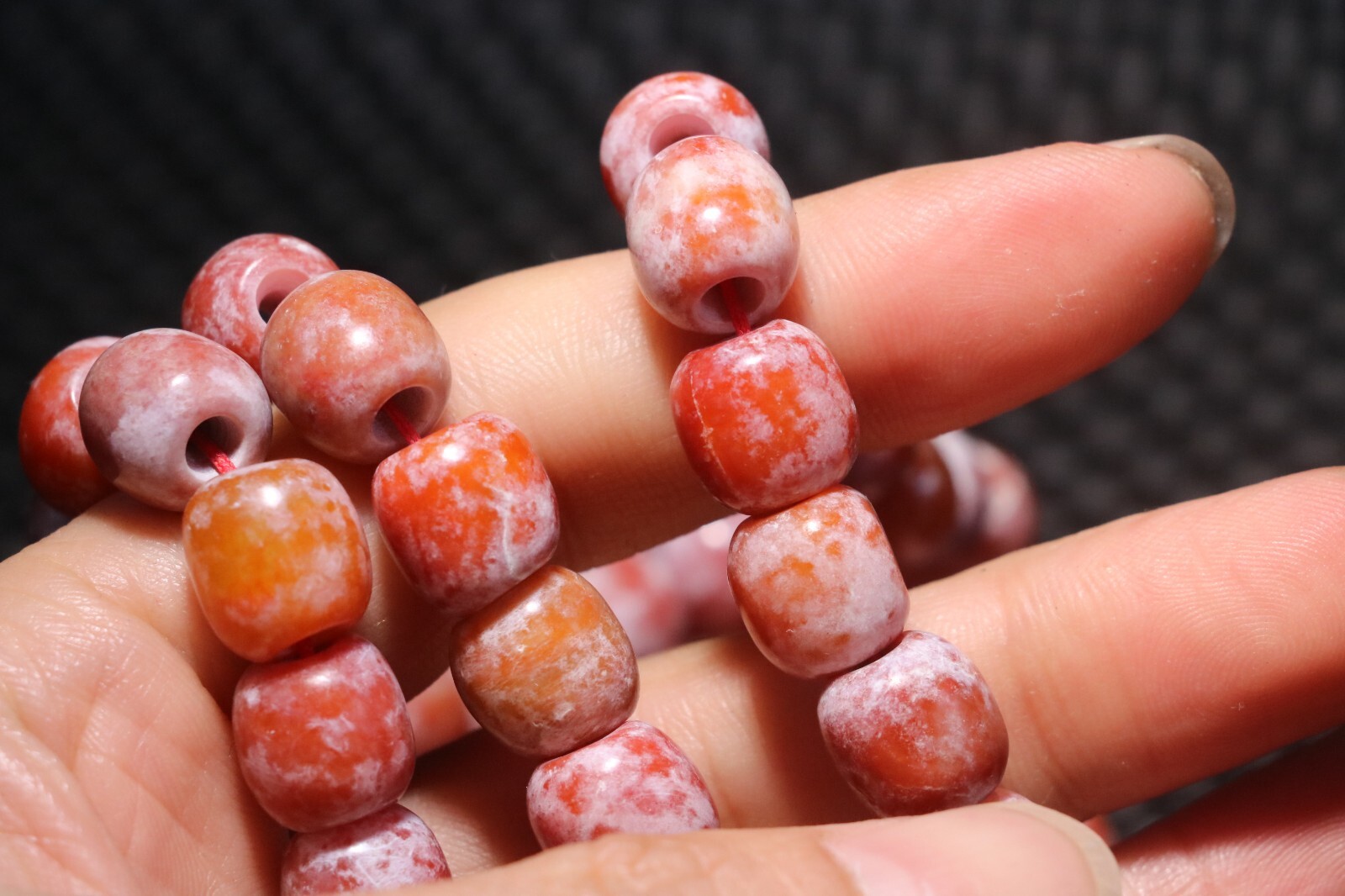 Neolithic Liangzhu CULTURAL Old JADE Leo Wealth Bead 108 Prayer Necklace Amulet