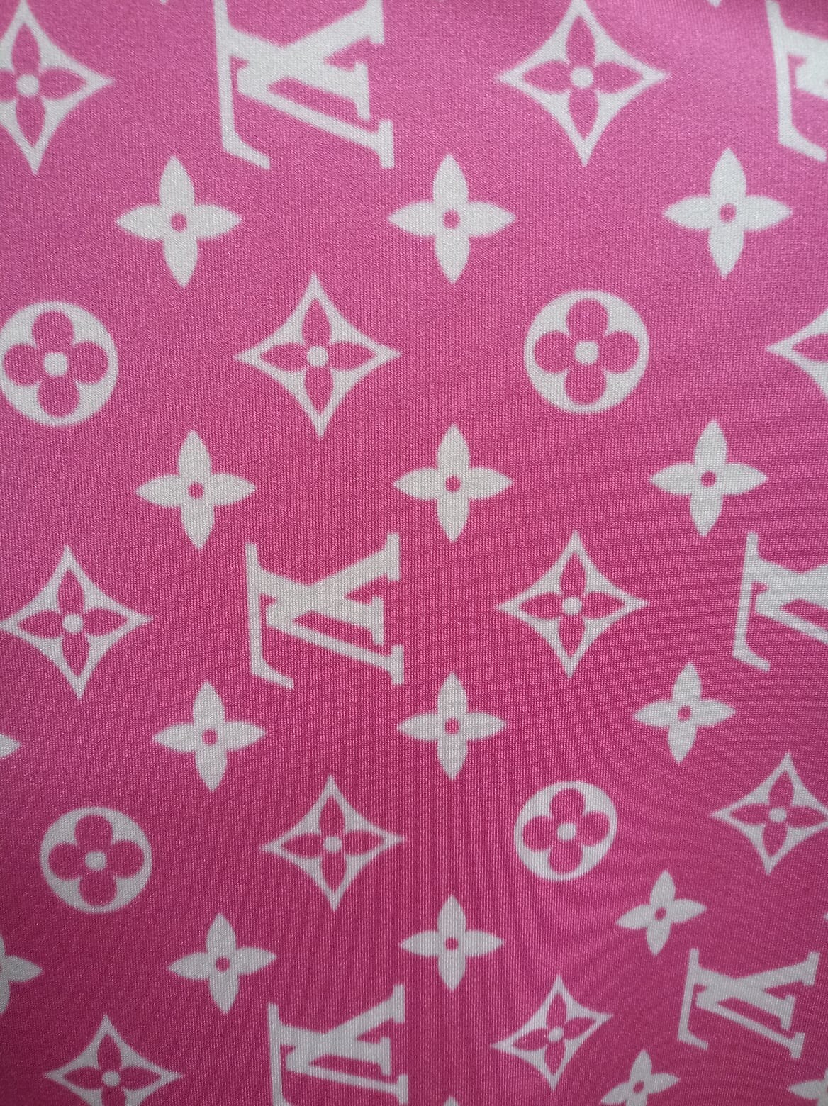 1 yard pre owned used fabric print spandex 4 way stretch