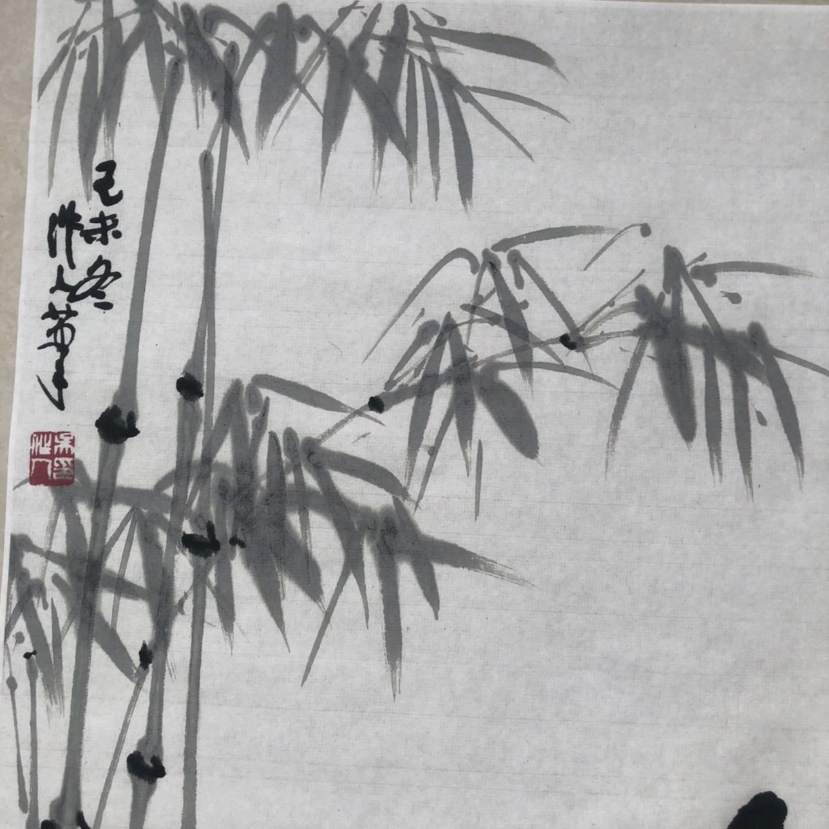 Chinese Panda Bamboo Painting Xuan Paper Scroll Unframed Wall Art Print