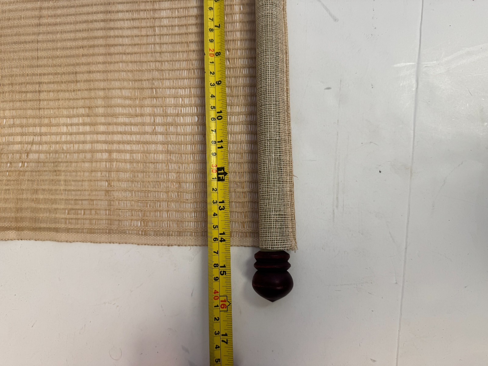 Vintage Large Chinese Knitted Lucky Tan Brown Knot Wall Hanging 58″ L
