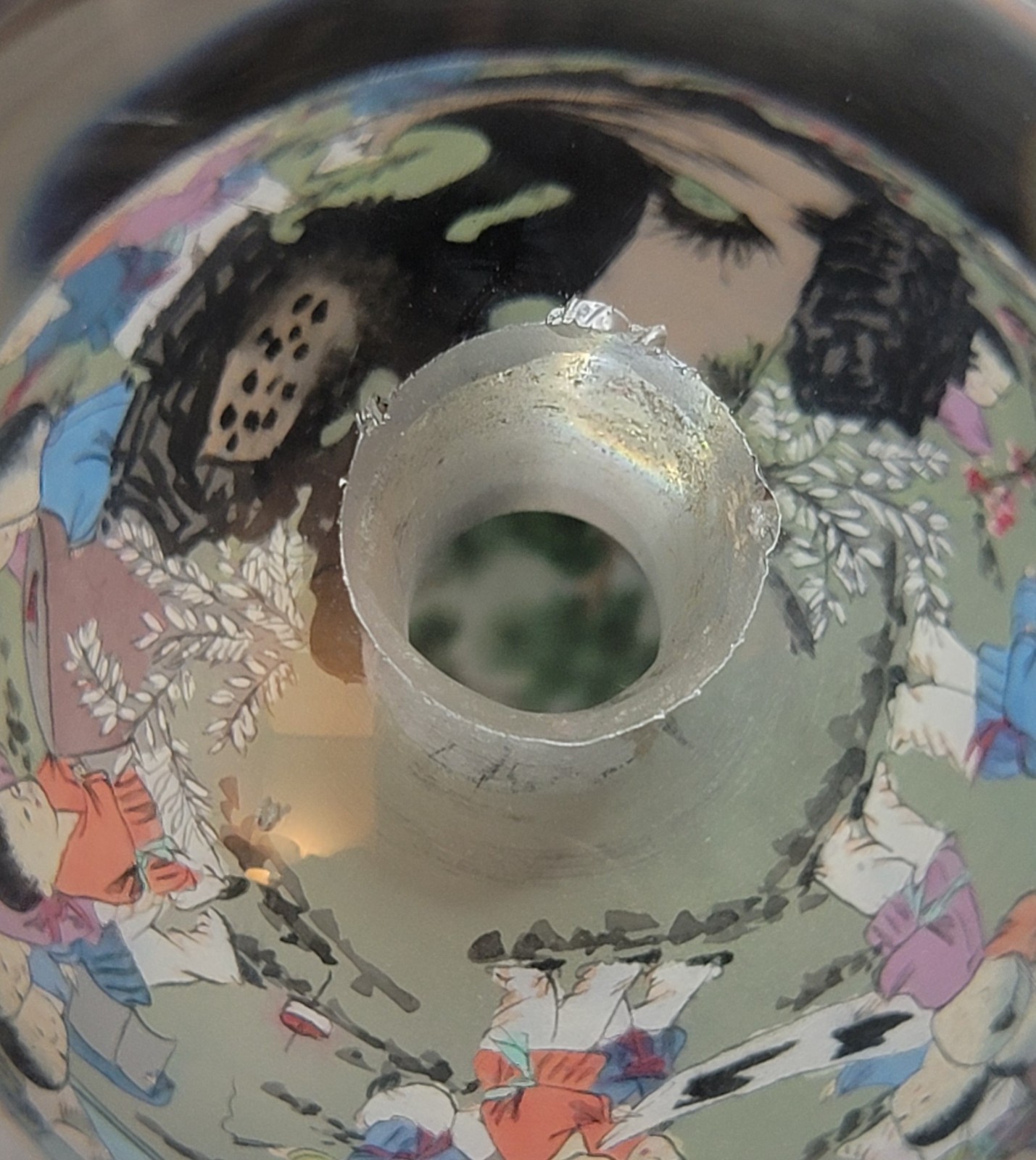 Approx 4 Inch Diameter Chinese Reverse Painted Globe Li Bien READ