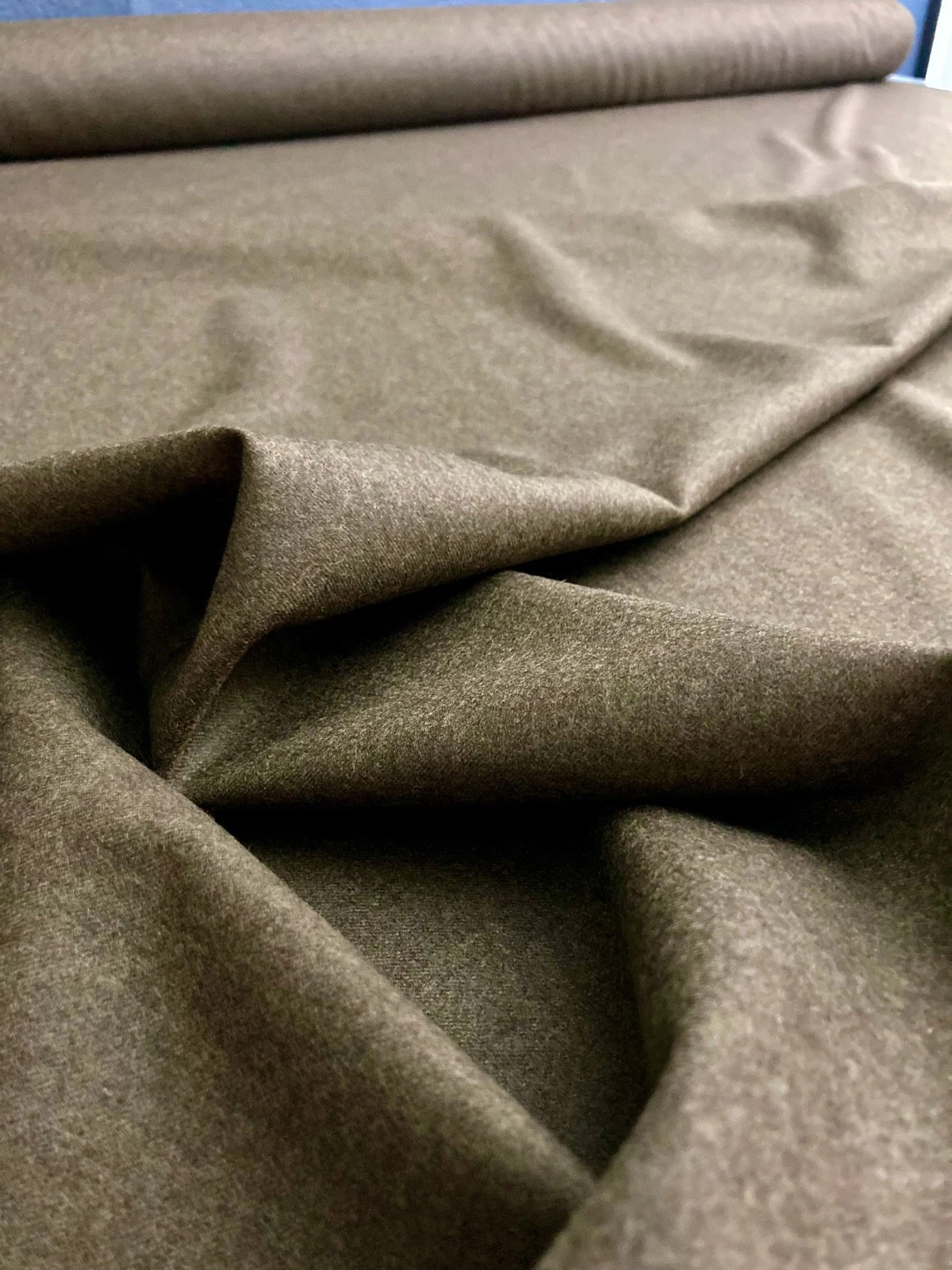 Lightweight Designer Wool – Deep Olive Green – The Fabric Store New Zealand