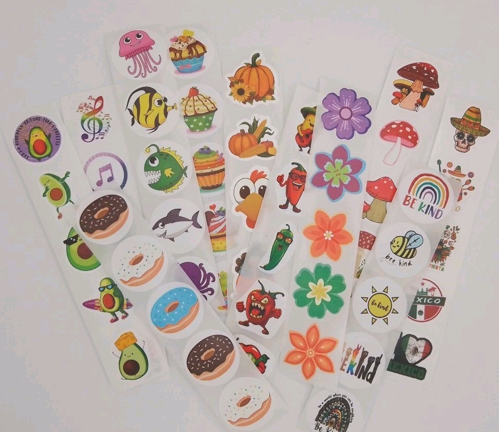 50 Pk Random Pick Stickers/Scrapbooking/Crafts/Journals/Diary/Most are 1 inch